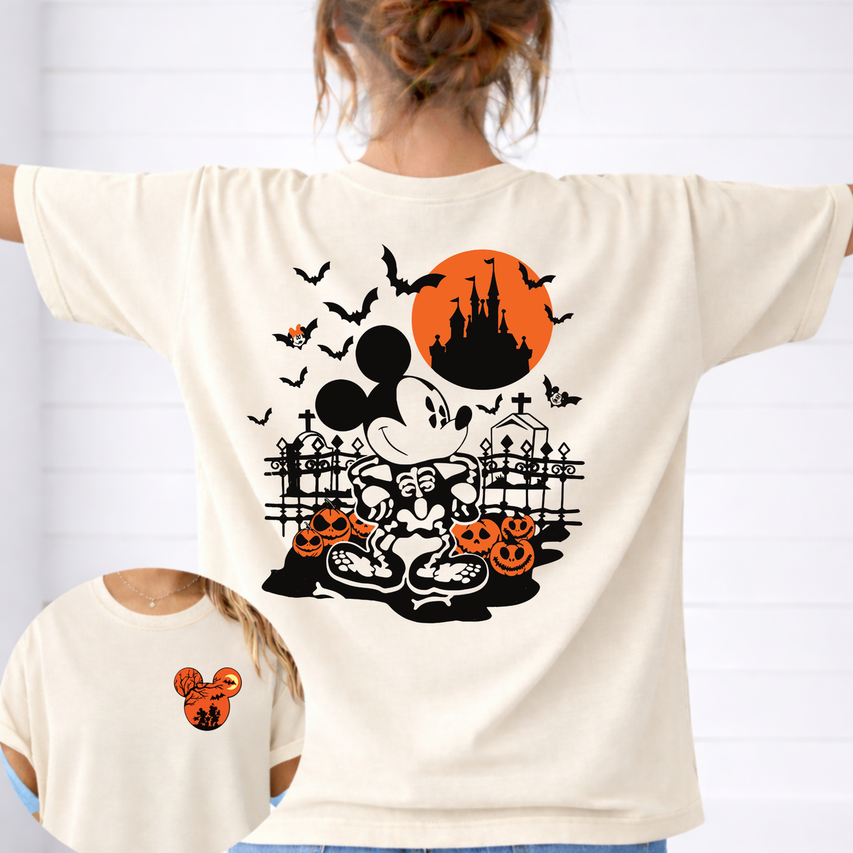 Mickey Skeleton Graveyard Halloween Shirt | Magical Theme Park Shirt & Tank | Adult Comfort Colors Tee