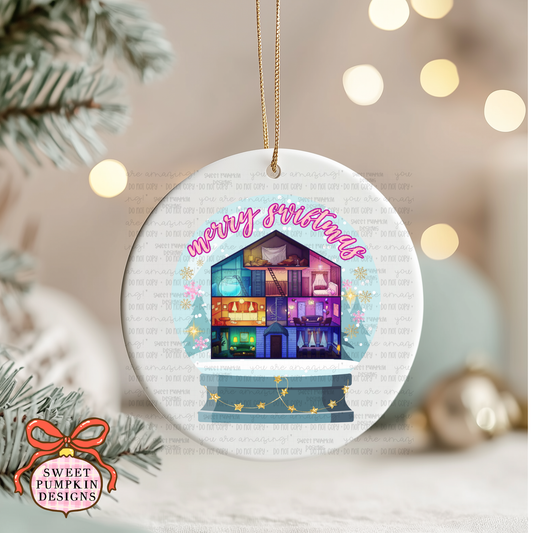 CHRISTMAS SNOW GLOBE ORNAMENT