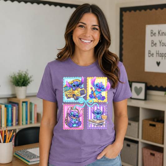 Stitch Back To School Teacher Shirt – School Teacher Comfort Colors Tee