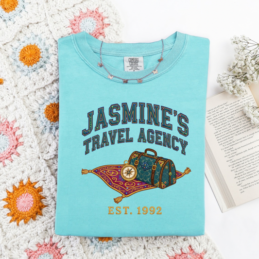 JASMINE’S TRAVEL AGENCY | Magical Theme Park Shirt & Tank | Adult Comfort Colors Tee