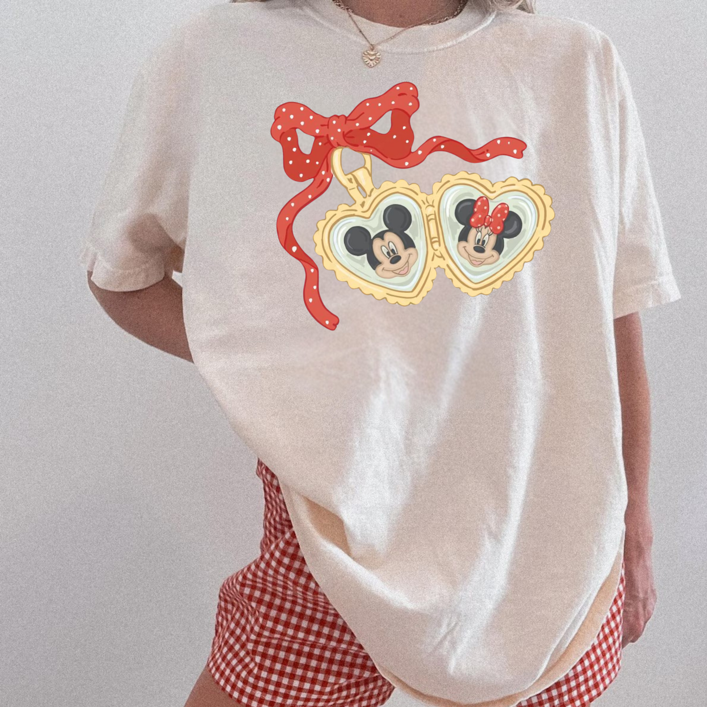 Mouse Locket Red Bow Shirt