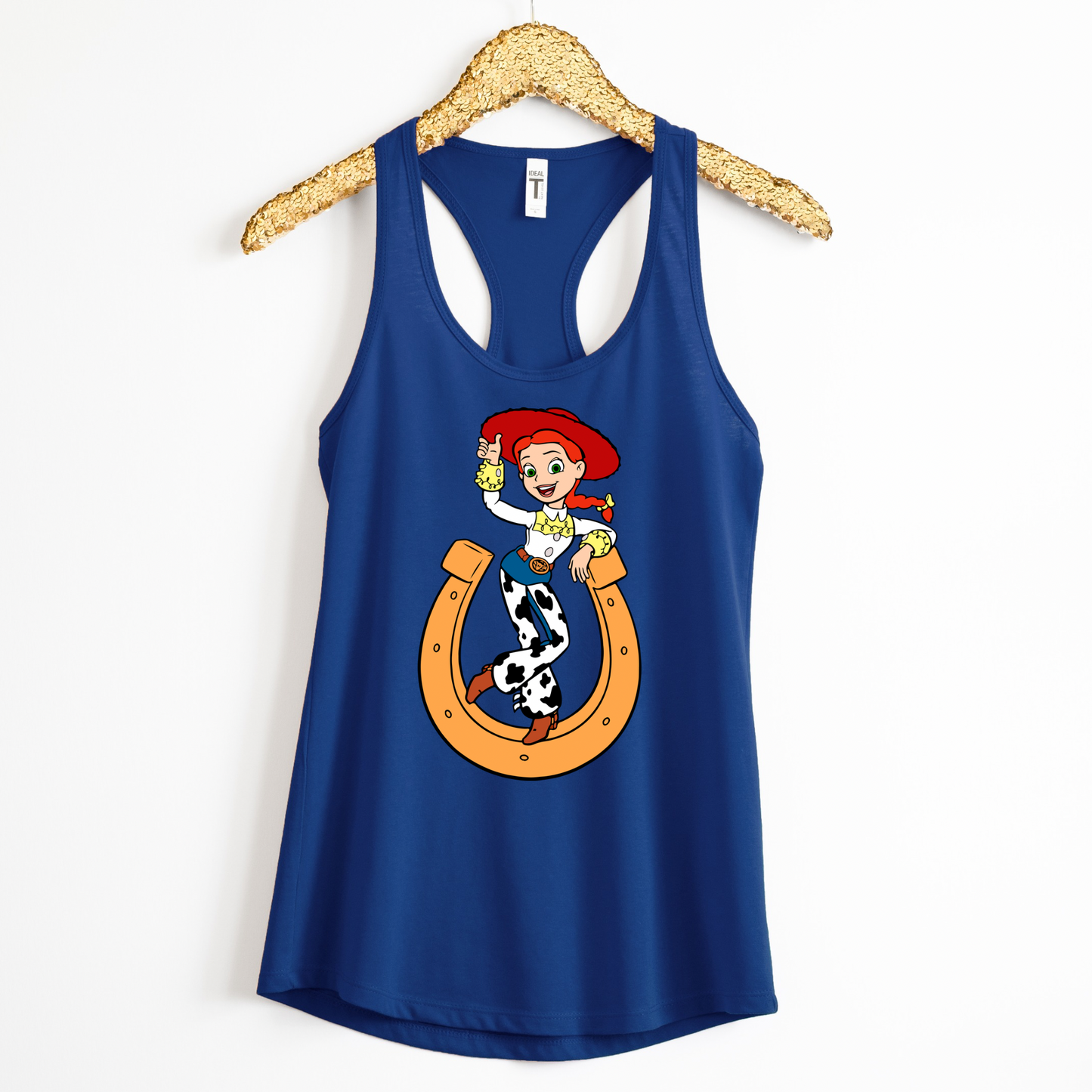 Jessie Cowgirl Racerback Tank for Women – Lightweight Vacation Graphic Tank