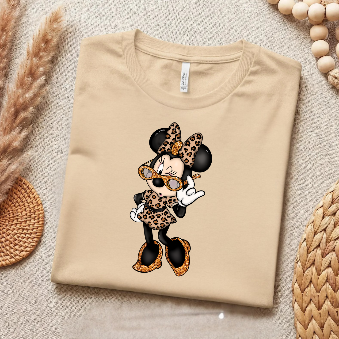 LEOPARD MINNIE SHIRT FOR YOUTH AND ADULTS