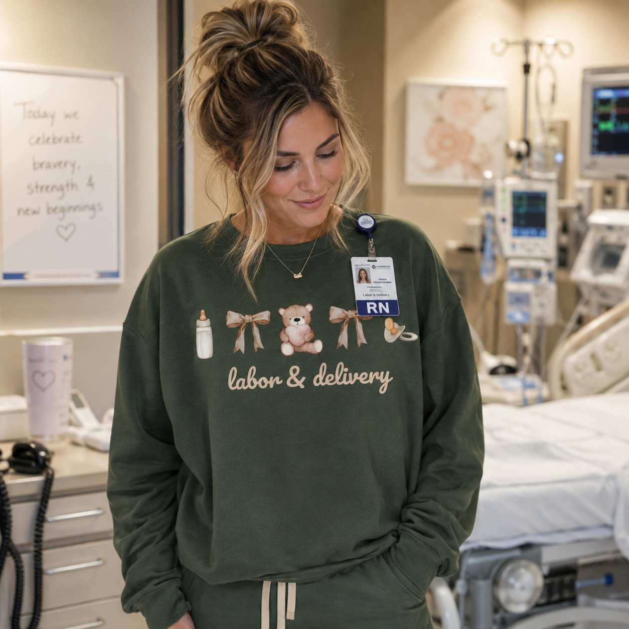 Labor and Delivery Nurse Baby Bear Sweatshirt