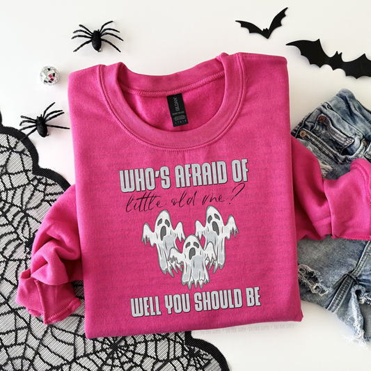 Little Old Me Ghost Halloween Crewneck Sweatshirt – Funny Music Lover Halloween Shirt