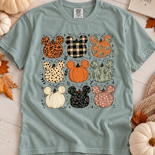BOHO MOUSE PUMPKINS | FALL HALLOWEEN THANKSGIVING COMFORT COLORS TEE