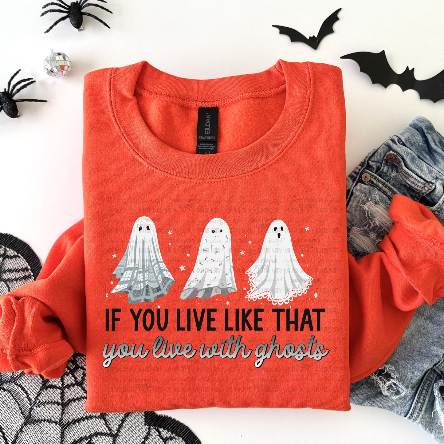 Pop Singer Ghost Halloween Crewneck Sweatshirt – Funny Music Lover Halloween Shirt