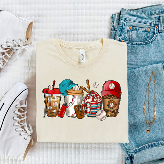 Coffee Baseball Mama Shirt for Women | Cute Baseball Mom Tee | Game Day Baseball Outfit | Baseball Mom Gift