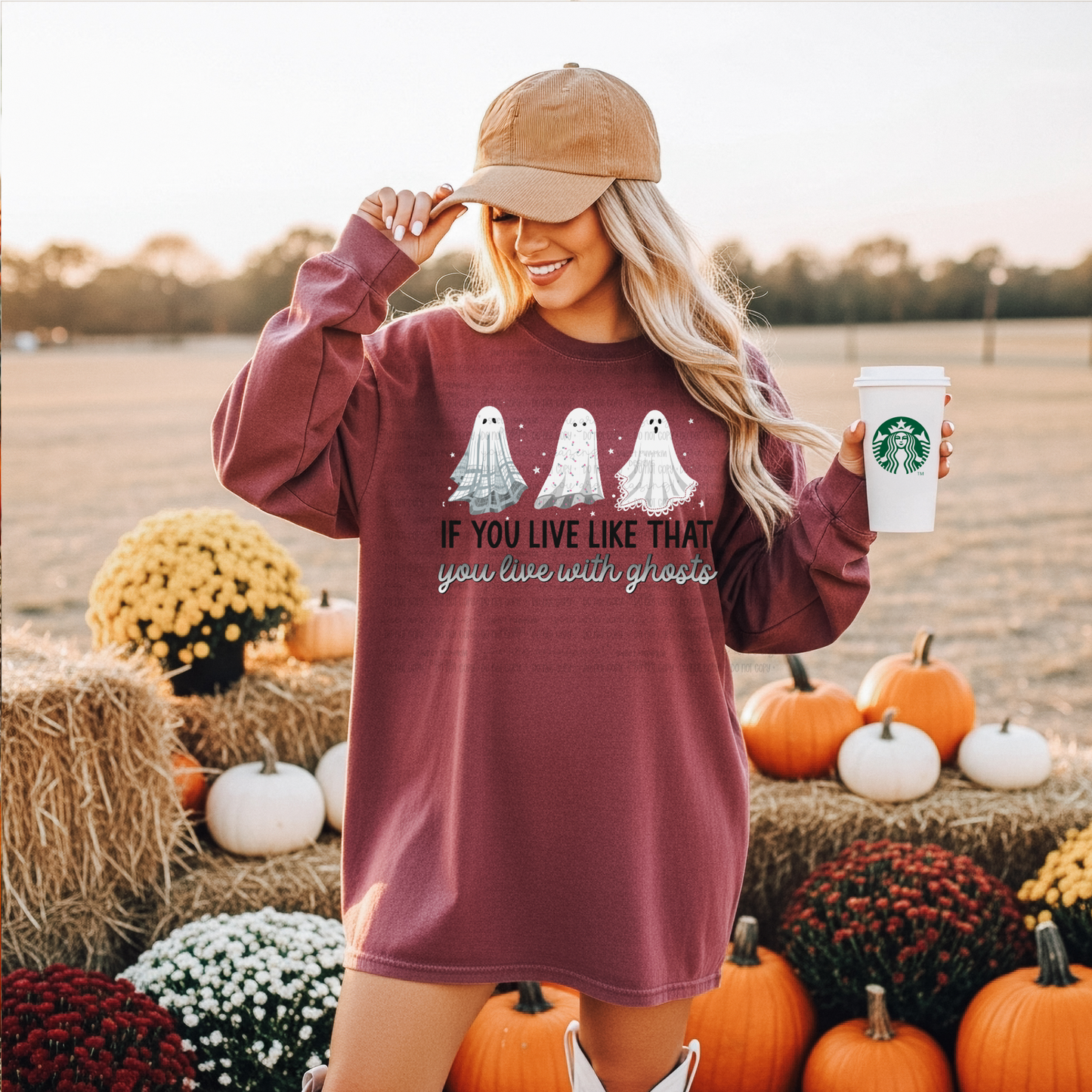 Pop Singer Ghost Halloween Shirt – Comfort Colors Short-Sleeve or Long-Sleeve Tee