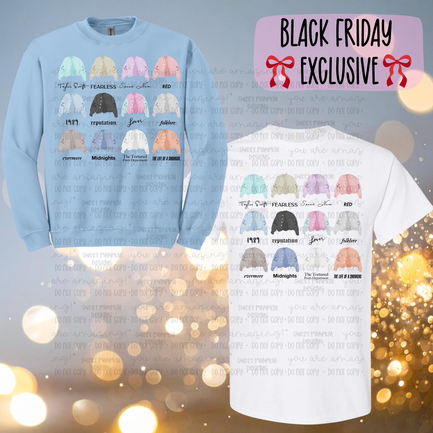 Cardigan Albums - Sweatshirt (Tee Available) - Black Friday