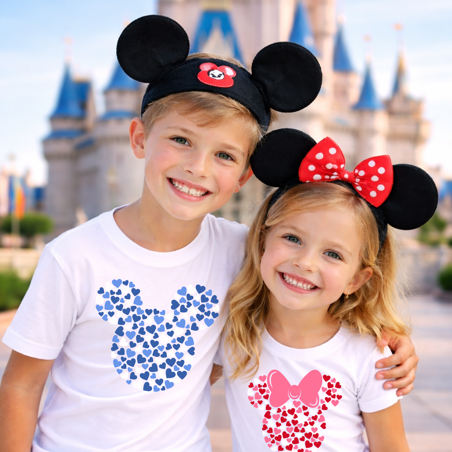 Valentines Day Mouse Shirt for Siblings