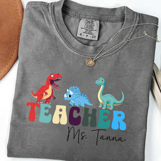 Custom Dinosaur Teacher Shirt