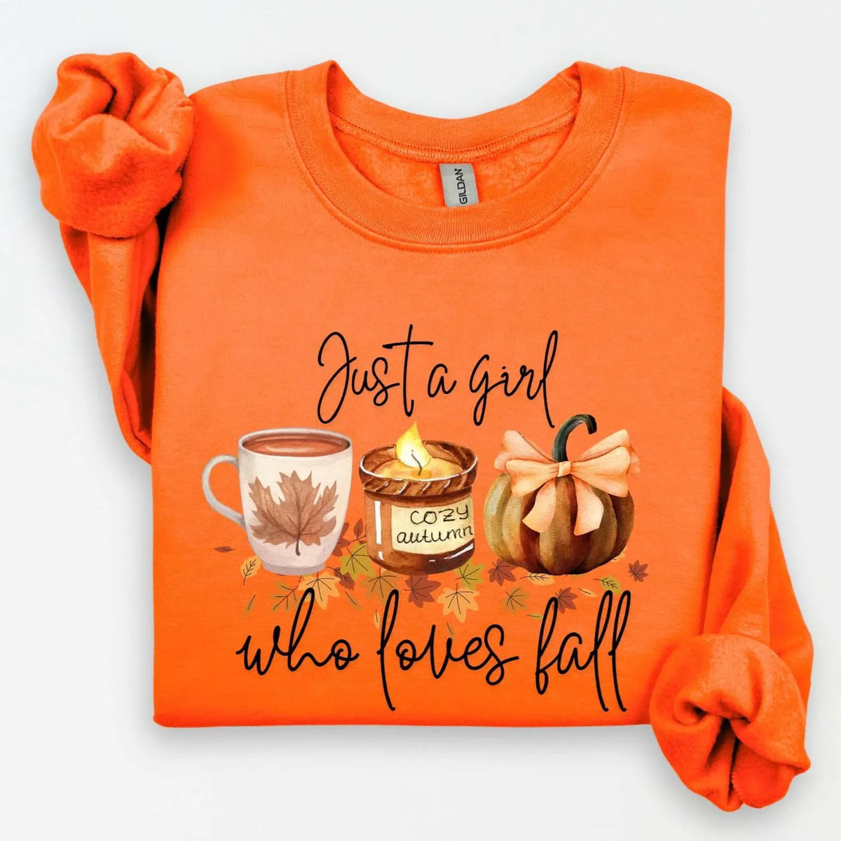 Just a Girl Who Loves Fall Sweatshirt | Cozy Pumpkin Spice Autumn Crewneck