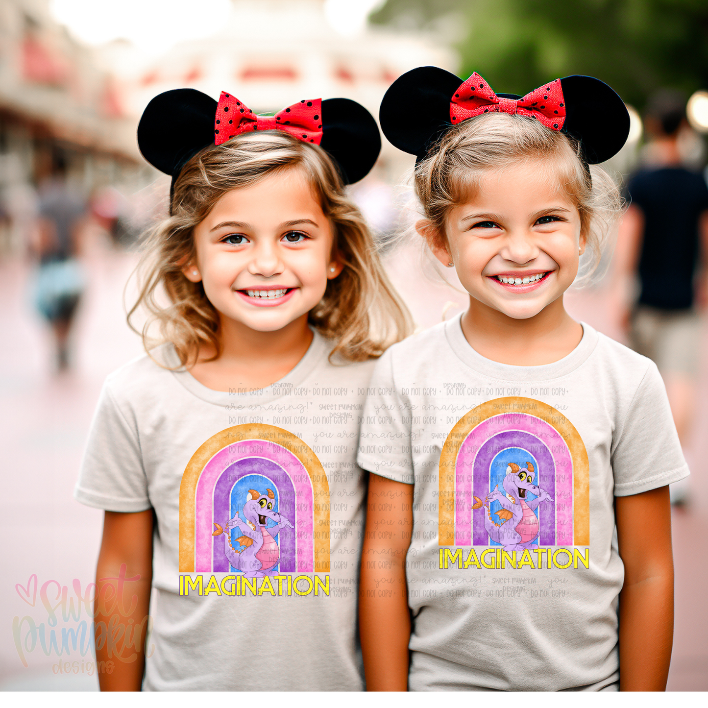 PURPLE FIGGY RAINBOW DRAGON Magical Theme Park Kids Shirt | Toddler & Youth Sizes