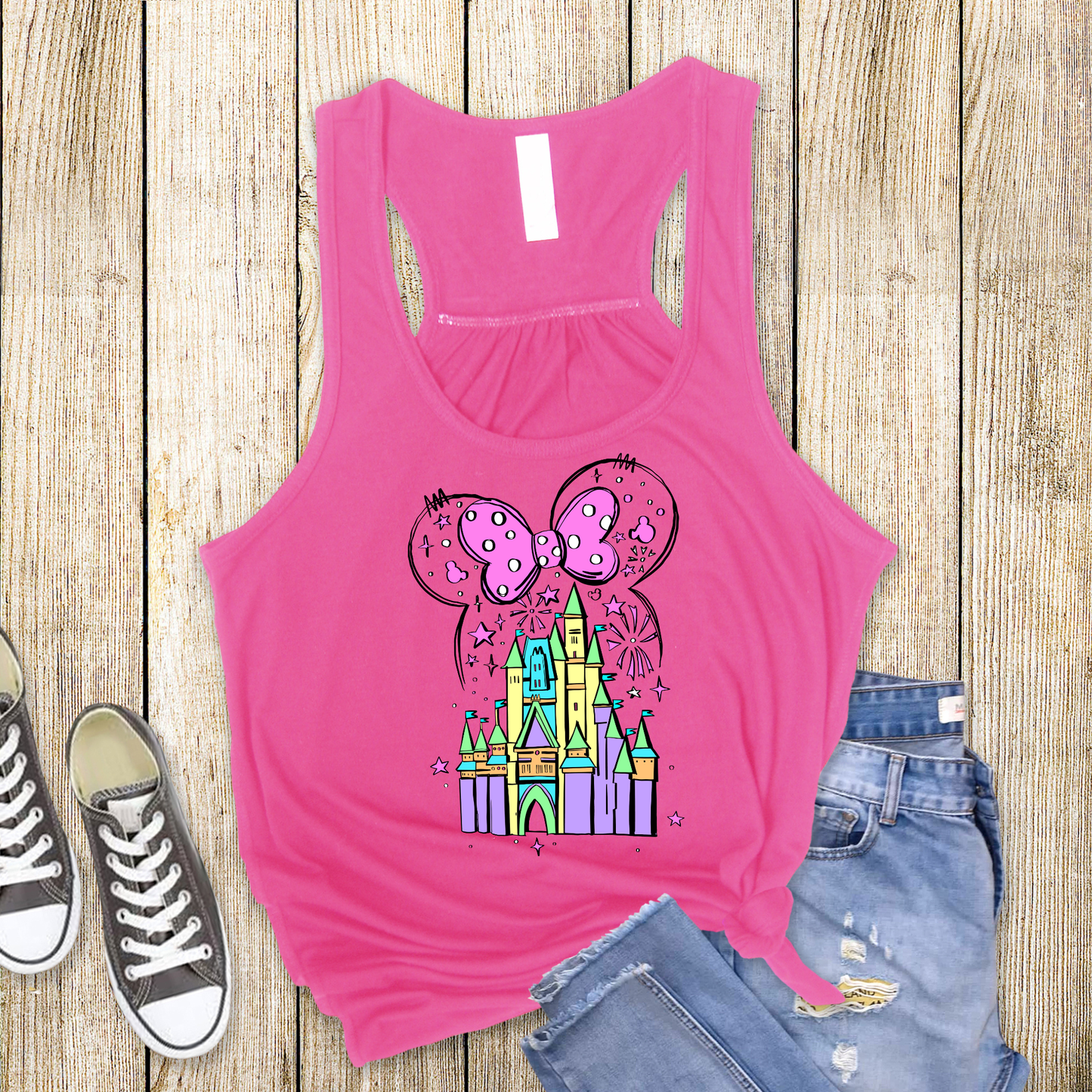 COLORFUL CASTLE Racerback Tank for Women