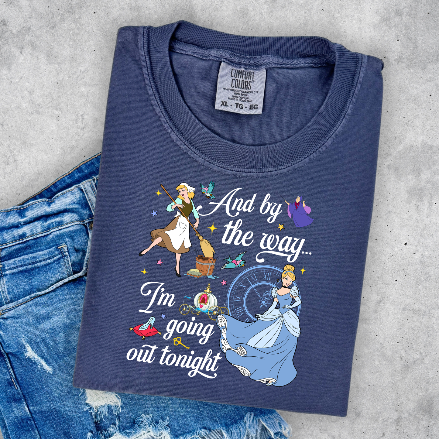 CINDY I’M GOING OUT TONIGHT TANK OR TEE - COMFORT COLORS - MAGICAL PARK DAY VACATION TOP