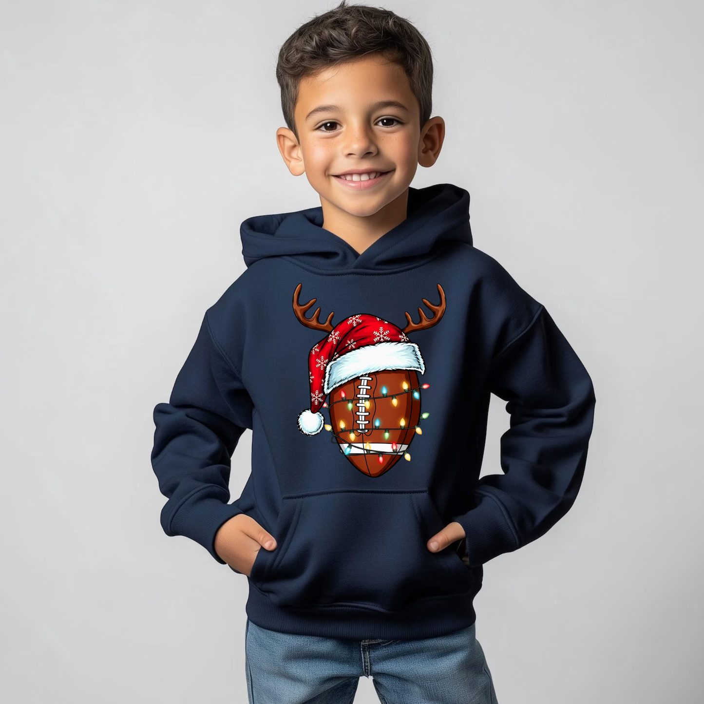 Football Christmas Hoodie for Adults & Youth