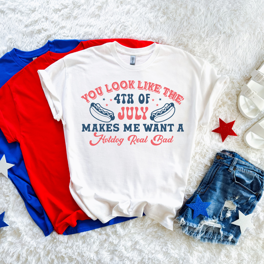 You Look Like the 4th of July | Women’s Patriotic Shirt | Gildan Softstyle Fourth of July Tee | Cute Summer Graphic Tee for Women - LIMITED RELEASE