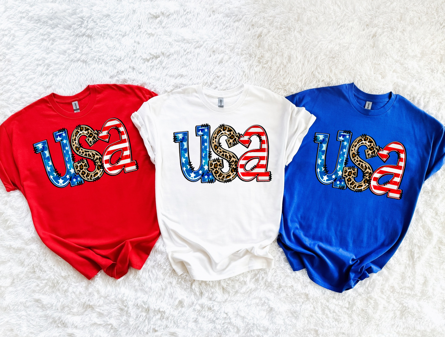 USA | Women’s Patriotic Shirt | Gildan Softstyle Fourth of July Tee | Cute Summer Graphic Tee for Women - LIMITED RELEASE
