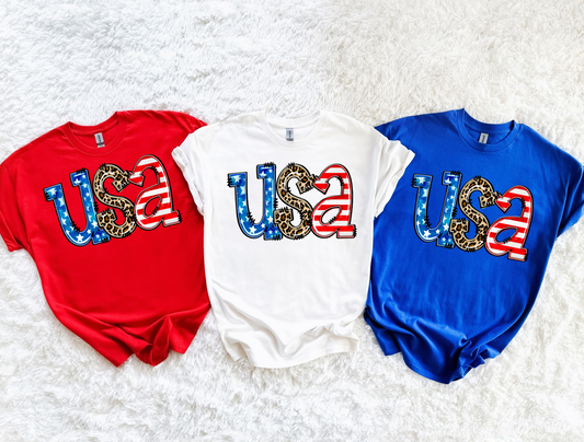 USA | Women’s Patriotic Shirt | Gildan Softstyle Fourth of July Tee | Cute Summer Graphic Tee for Women - LIMITED RELEASE