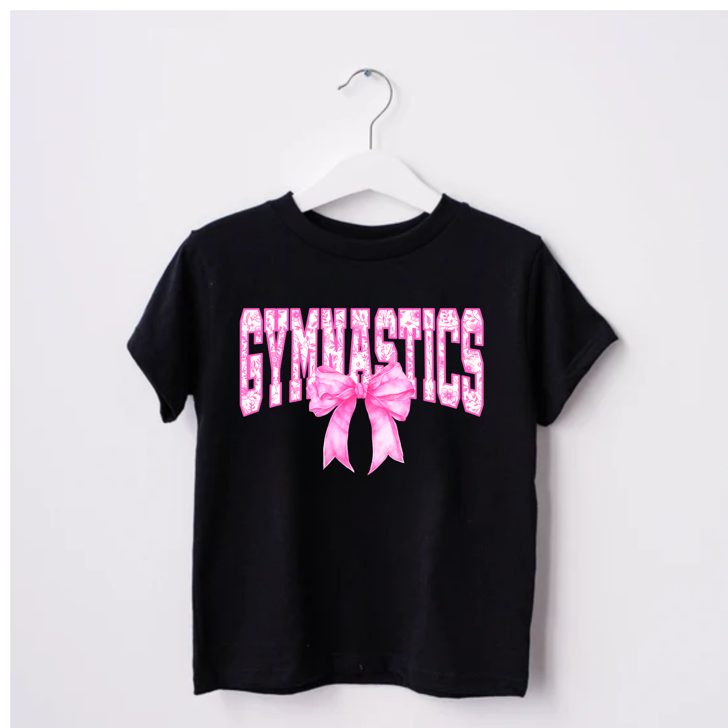 GYMNASTICS PINK BOW SHIRT