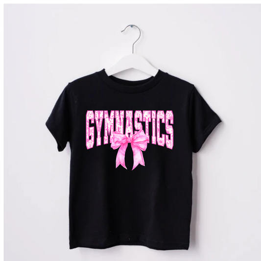 GYMNASTICS PINK BOW SHIRT