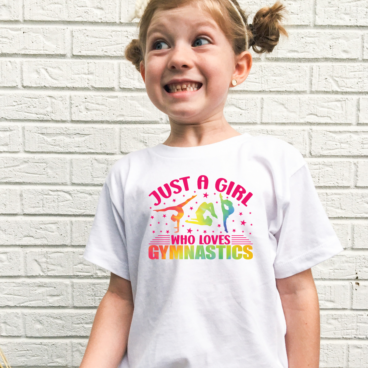 JUST A GIRL WHO LOVES GYMNASTICS SHIRT