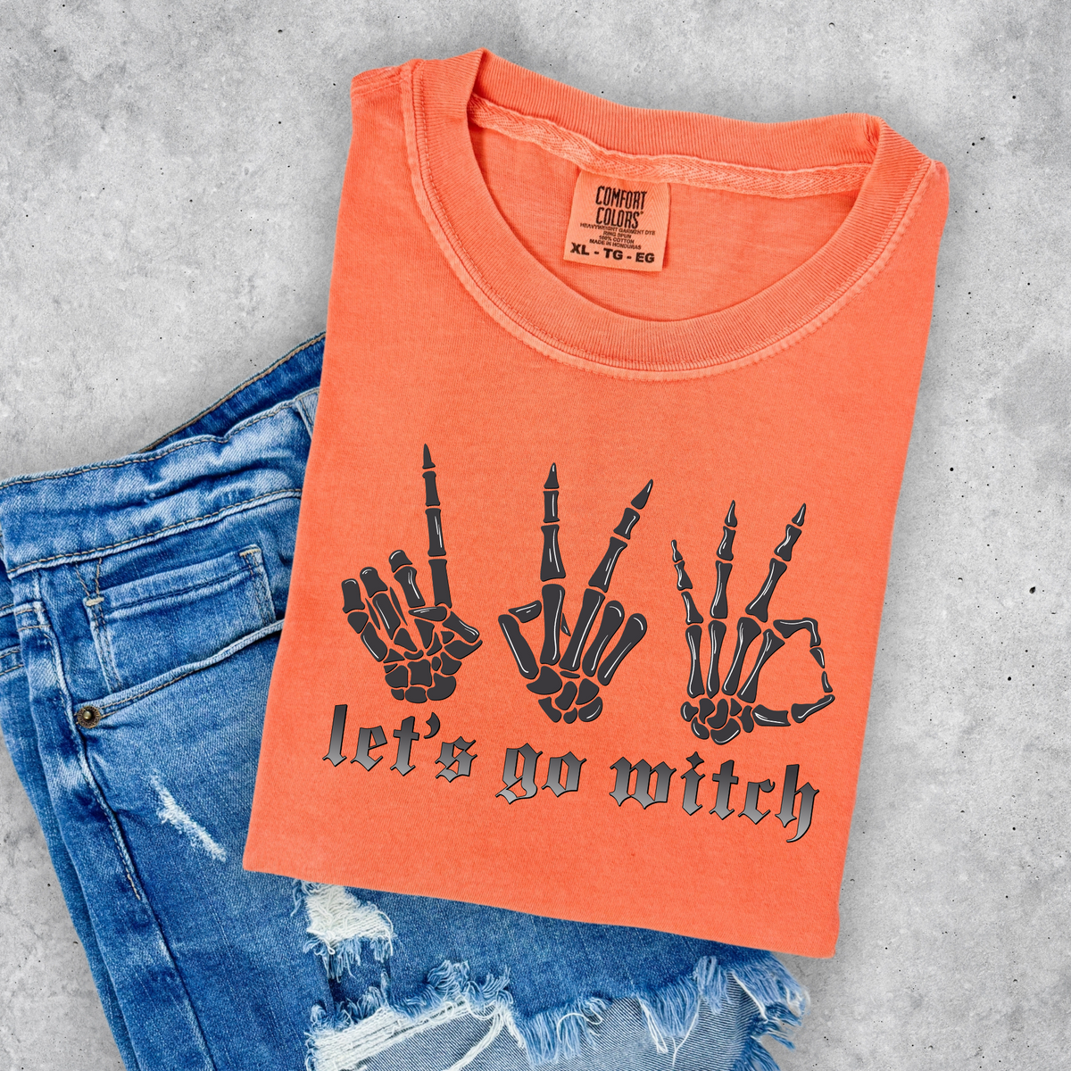 123 WITCH Halloween Shirt – Comfort Colors Short-Sleeve or Long-Sleeve Tee