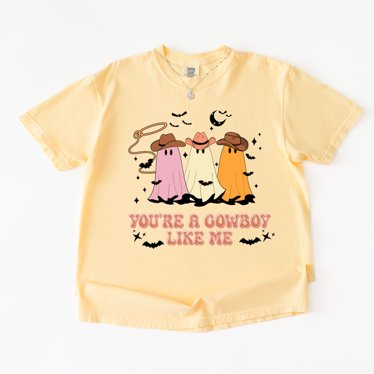 COWBOY LIKE ME Halloween Shirt – Comfort Colors Short-Sleeve or Long-Sleeve Tee