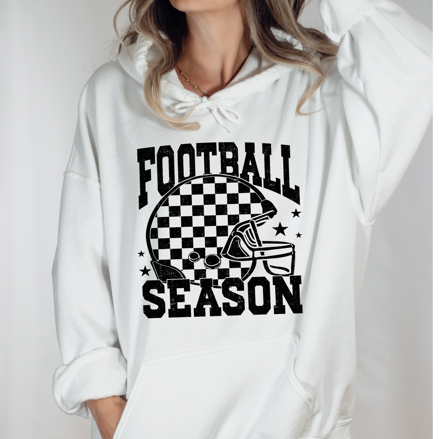 Football Season Checkered Hoodie