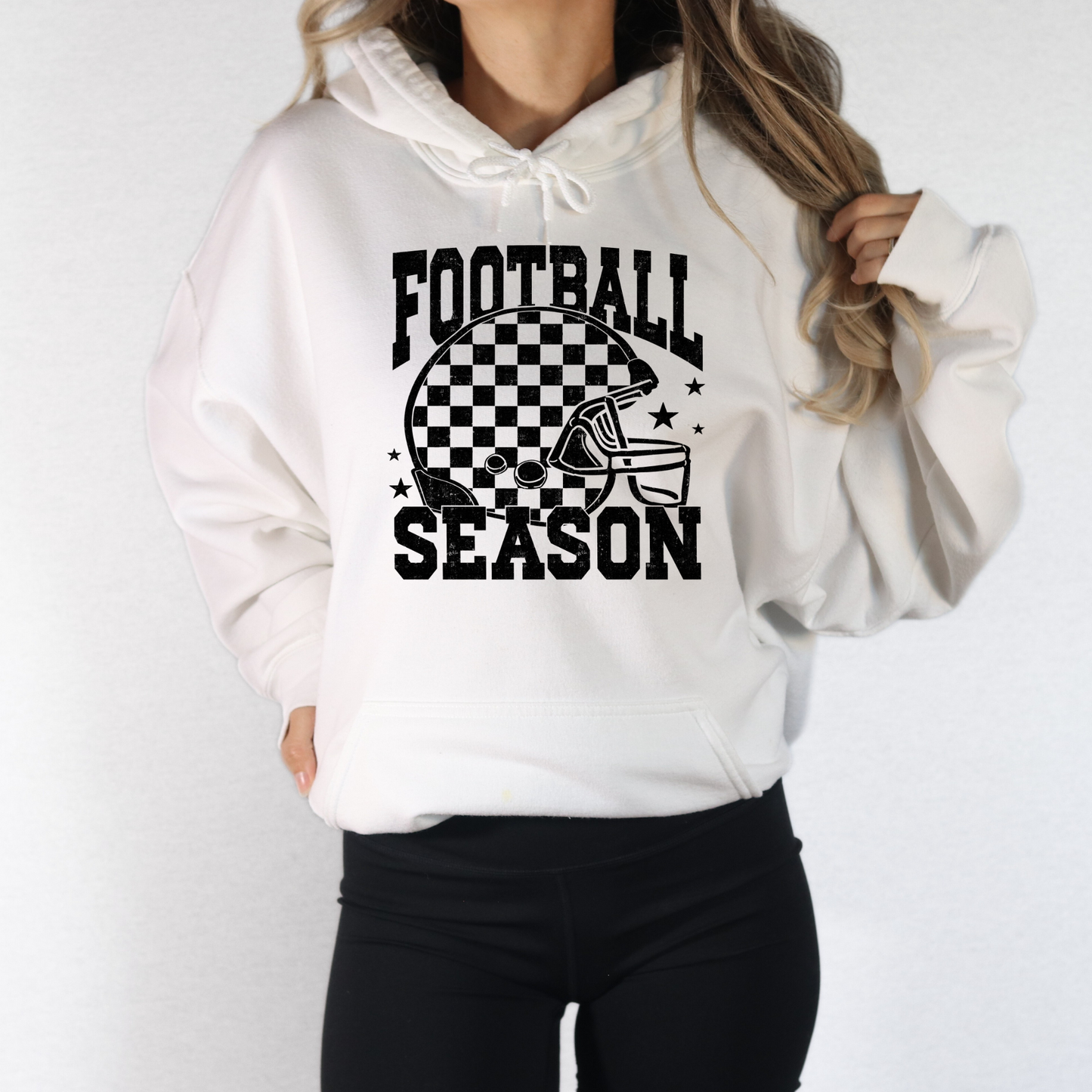 Football Season Checkered Hoodie