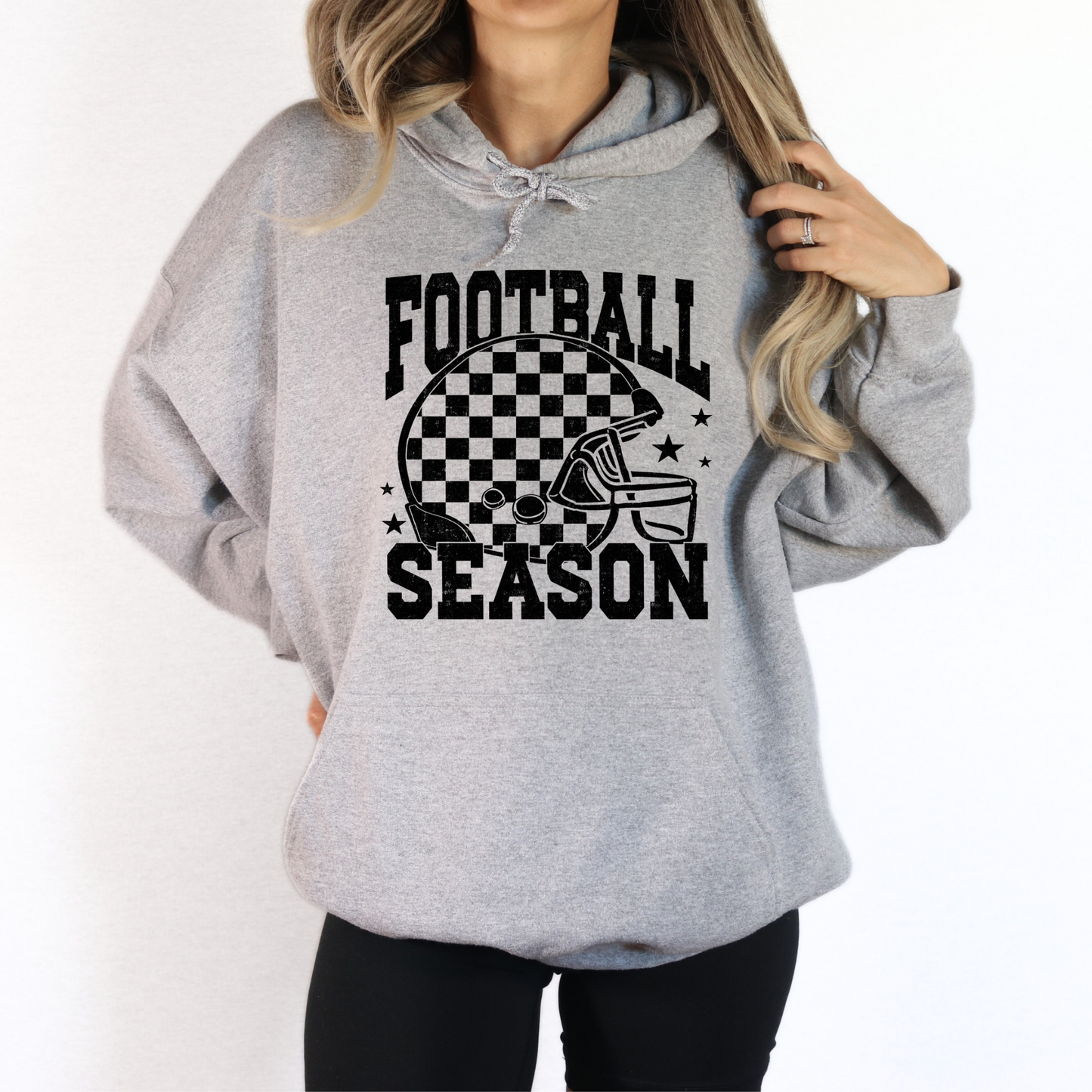 Football Season Checkered Hoodie