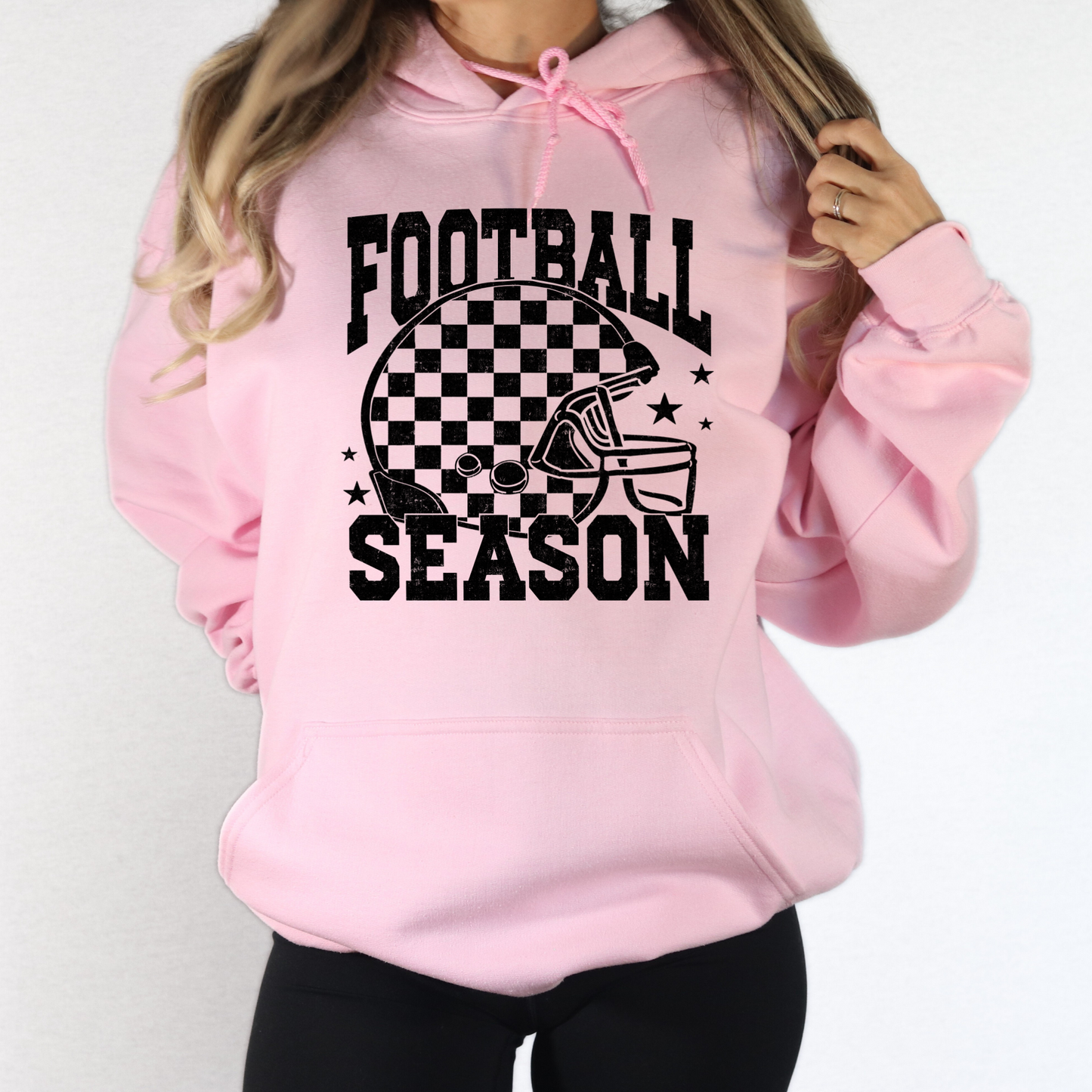 Football Season Checkered Hoodie