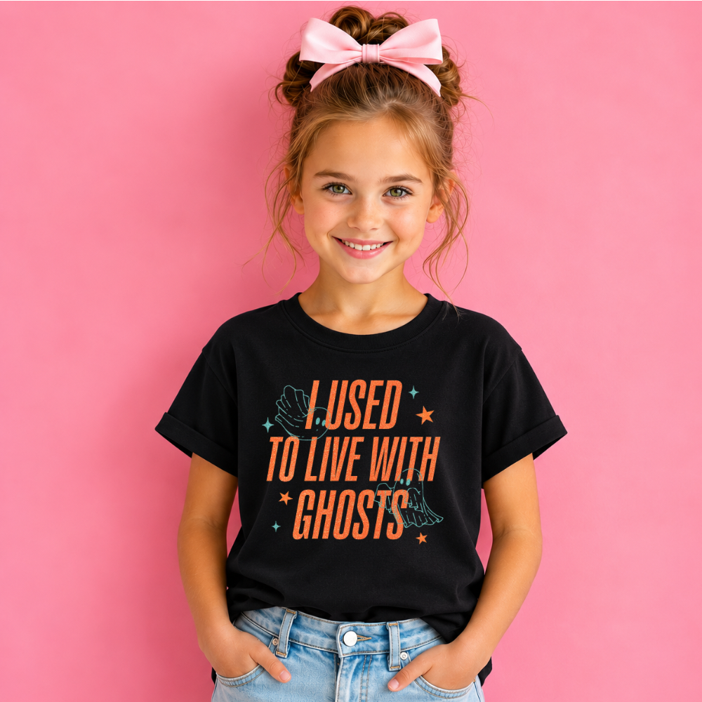 I Used to Live With Ghosts Halloween Shirt for Kids