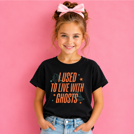 I Used to Live With Ghosts Halloween Shirt for Kids