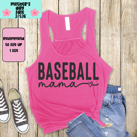 Baseball Mama TANK TOP - Racer Back Next Level Tank - MOTHER’S DAY SALE