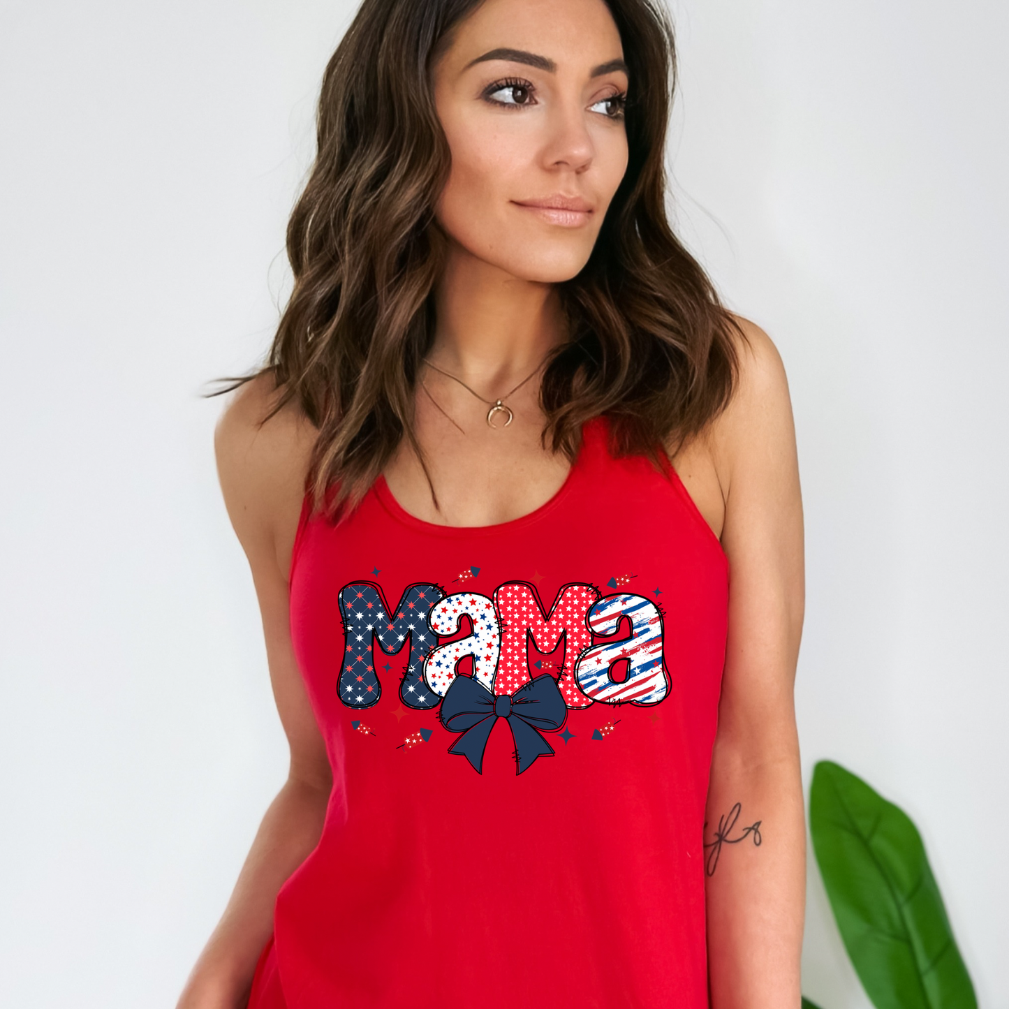 Patriotic Mama TANK TOP - Racer Back Next Level Tank - MOTHER’S DAY SALE