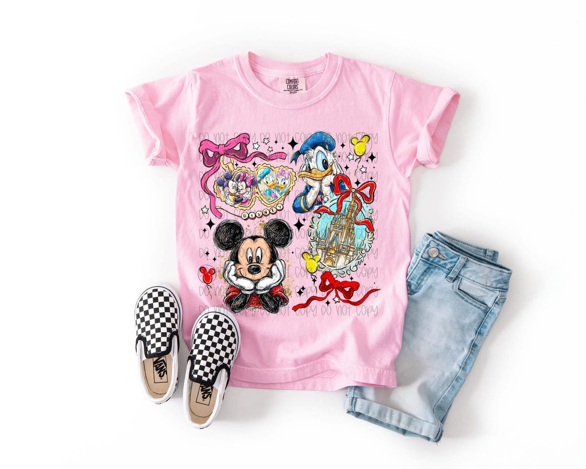 Mickey & Donald Locket Shirt  - Youth Comfort Colors (Copy)