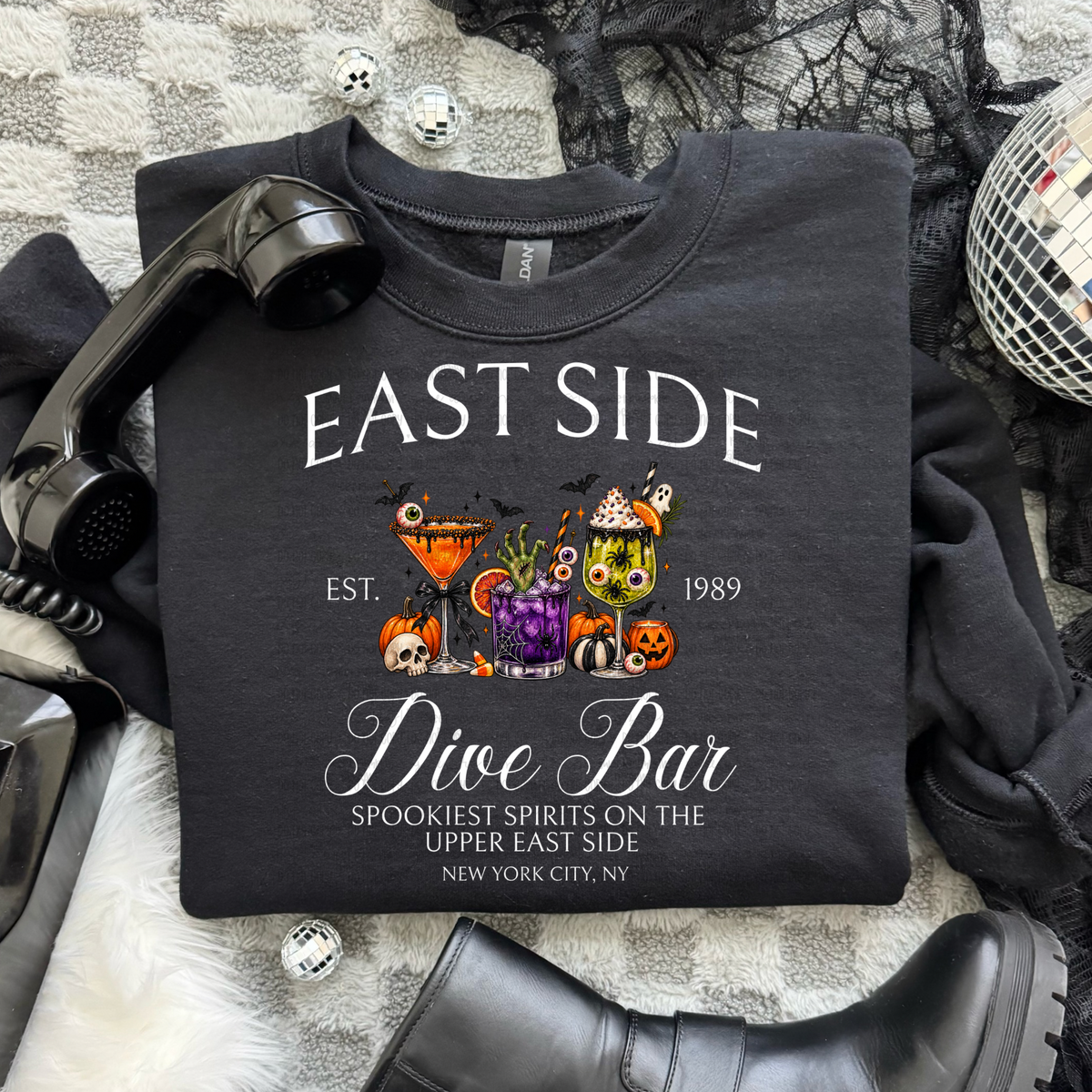 Dive Bar Halloween Sweatshirt for Women | Cozy Halloween Crewneck