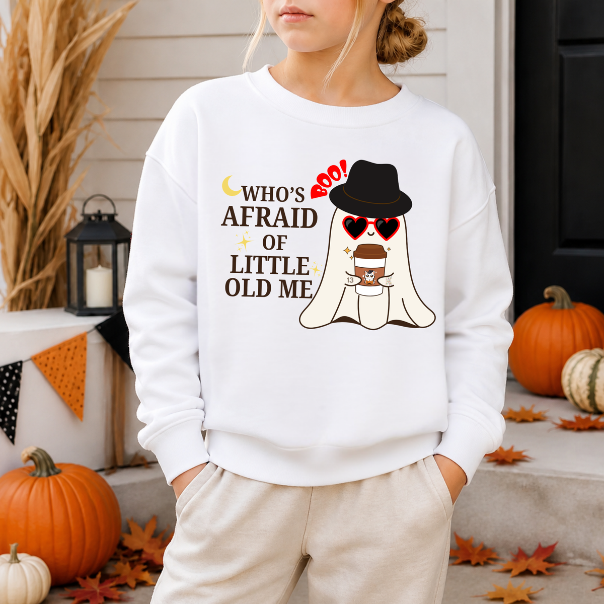 LITTLE OLD ME GHOST Halloween Sweatshirt | Cute Halloween Crewneck