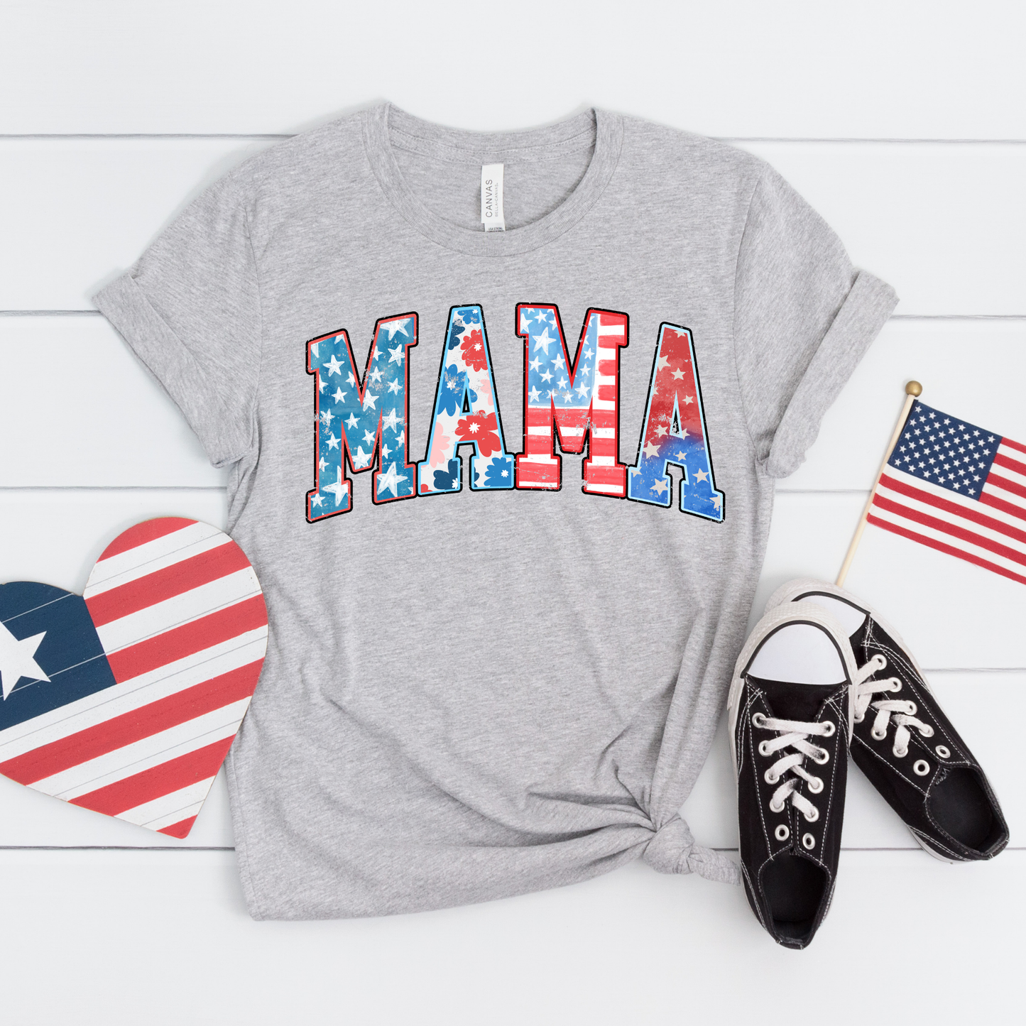 Patriotic Mama SHIRT - Bella Canvas - MOTHER’S DAY SALE