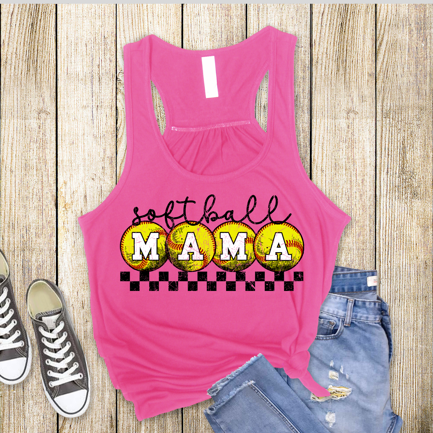 Softball Mama TANK TOP - Racer Back Next Level Tank - MOTHER’S DAY SALE