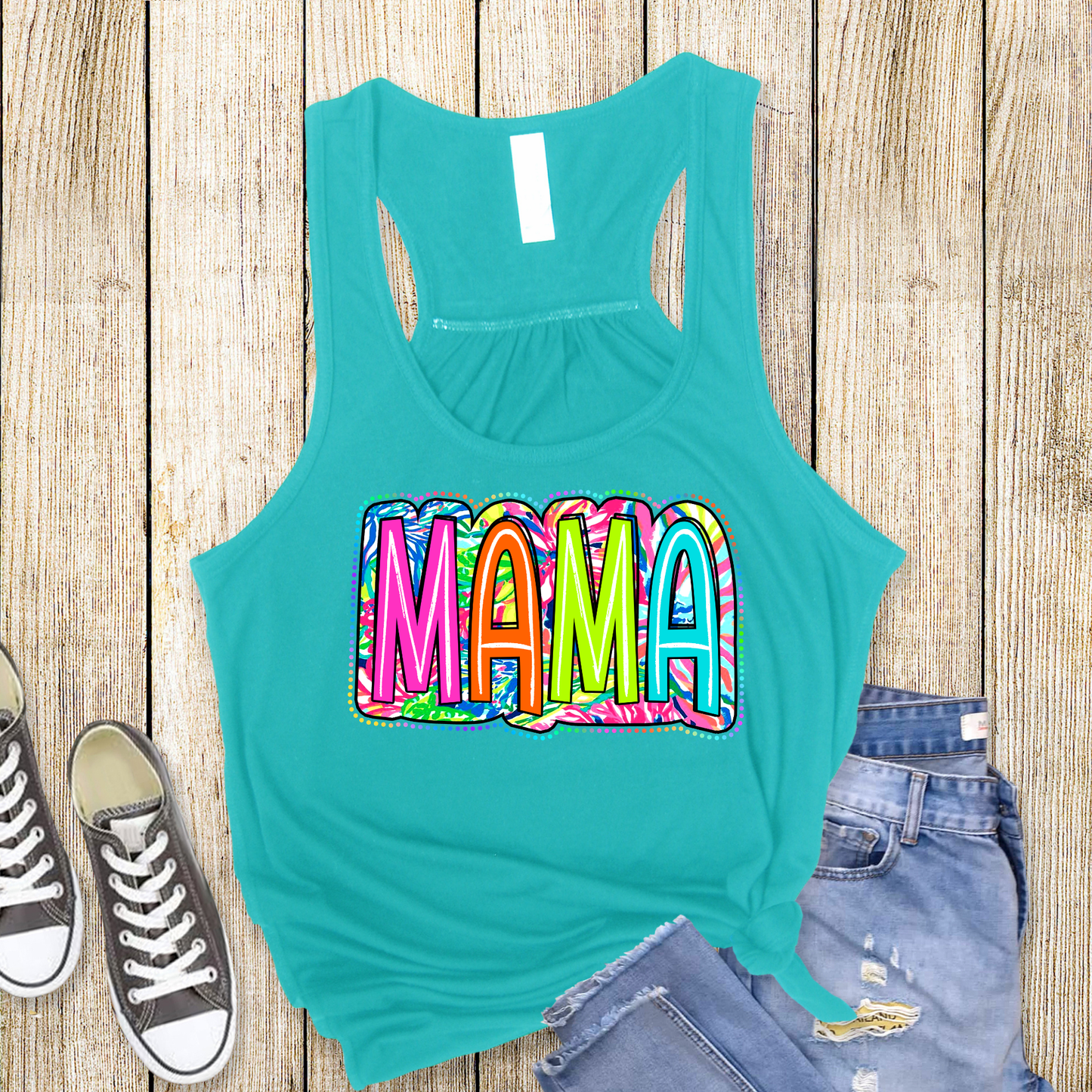 Neon Mama TANK TOP - Racer Back Next Level Tank - MOTHER’S DAY SALE