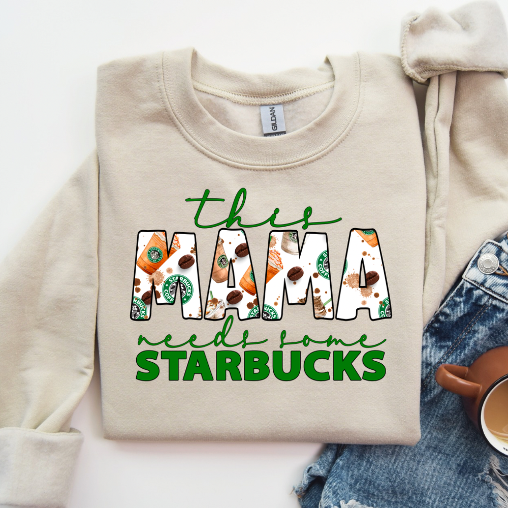 This Mama Needs Some Coffee Sweatshirt | Funny Mom Crewneck