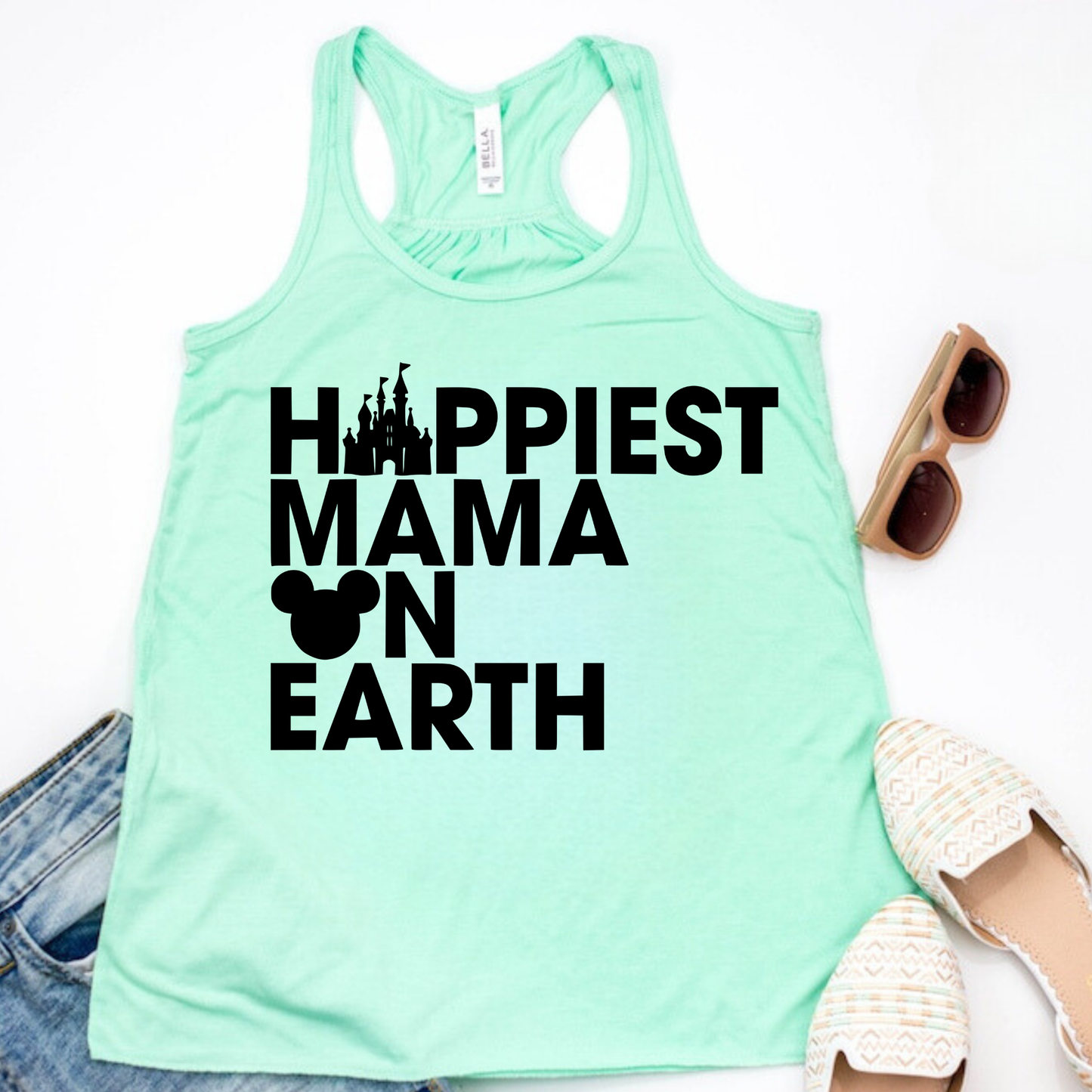 Happiest Mama TANK TOP - Racer Back Next Level Tank - MOTHER’S DAY SALE