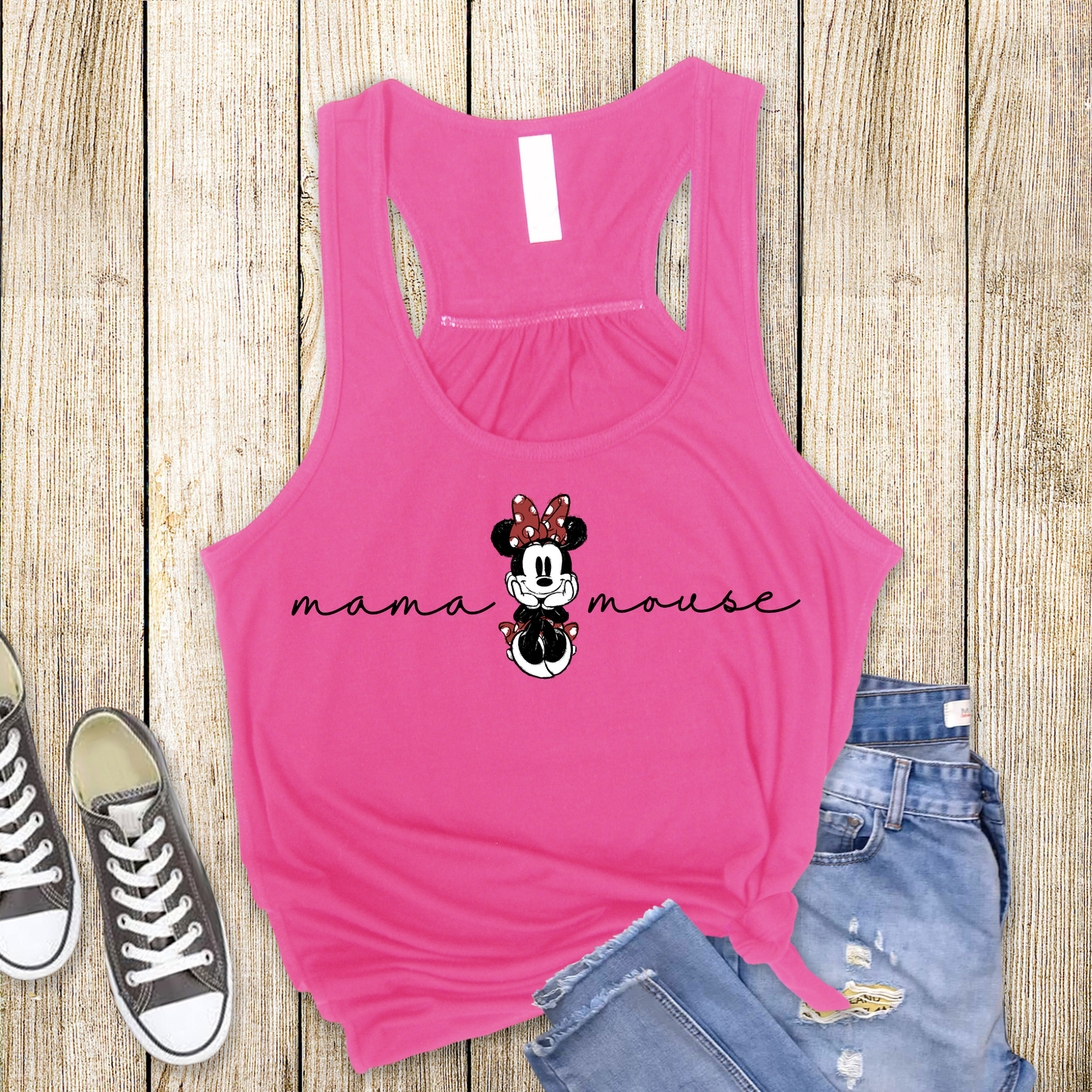 Mama Mouse TANK TOP - Racer Back Next Level Tank - MOTHER’S DAY SALE