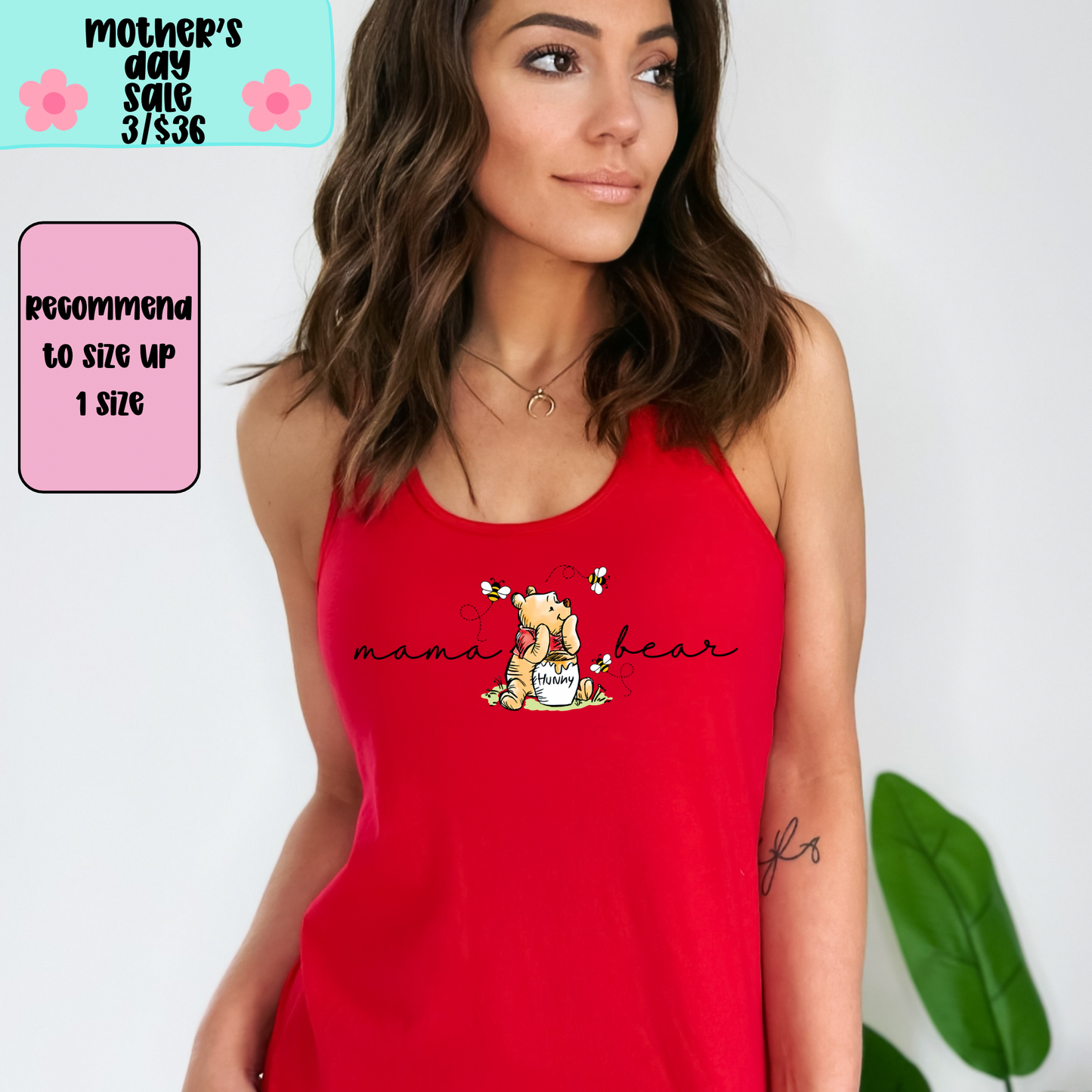 Mama Bear TANK TOP - Racer Back Next Level Tank - MOTHER’S DAY SALE