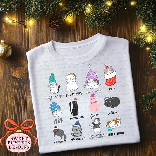 CHRISTMAS ERAS CATS SHIRT FOR KIDS