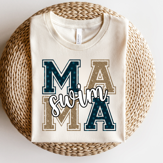 Swim Mama Bella Canvas T-Shirt | Swim Team Mom Shirt | Cute Swim Meet Tee | Sports Mom Graphic Tee | Summer Pool Shirt