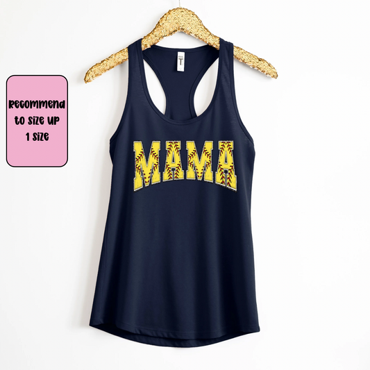 Softball Mama Racerback Tank Top | Softball Mom Tank | Next Level Tank for Sports Moms | Cute Game Day Tank | Summer Softball Outfit